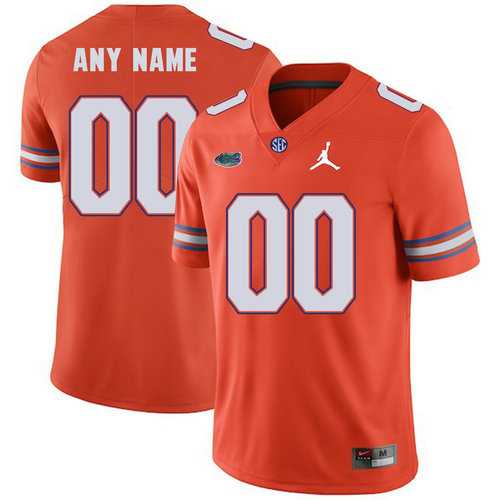 Men%27s Florida Gators Customized Orange College Football Jersey->customized ncaa jersey->Custom Jersey